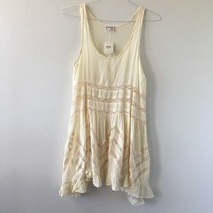 Free people ruffle lace tank NWT